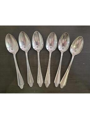 Oneida Community Plate Silverplate Flatware 6 Teaspoons 6" - 1921